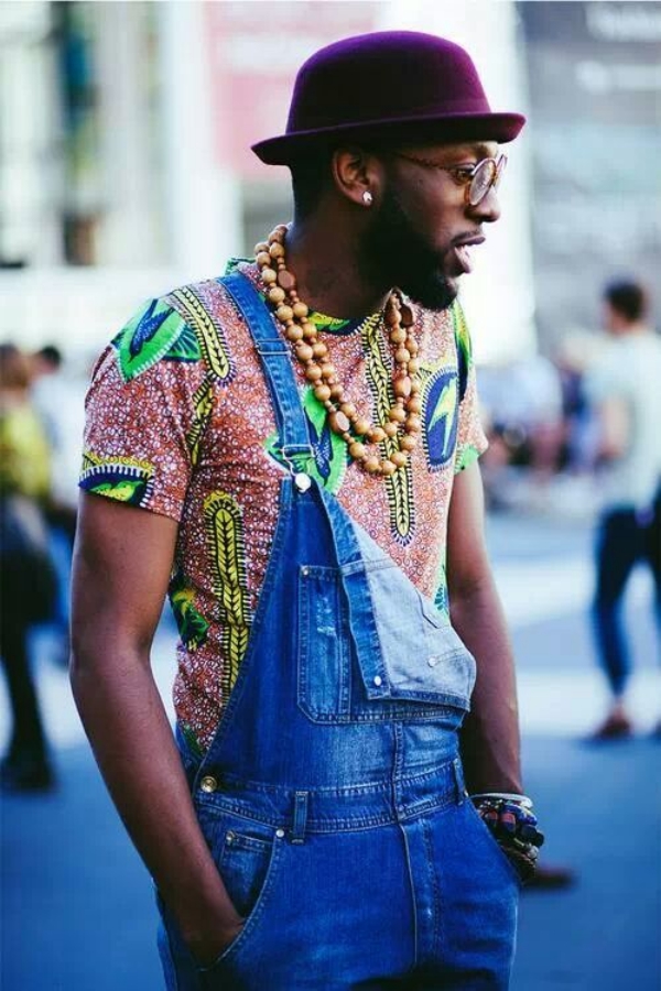black men beard styles, hippie black man in suspenders